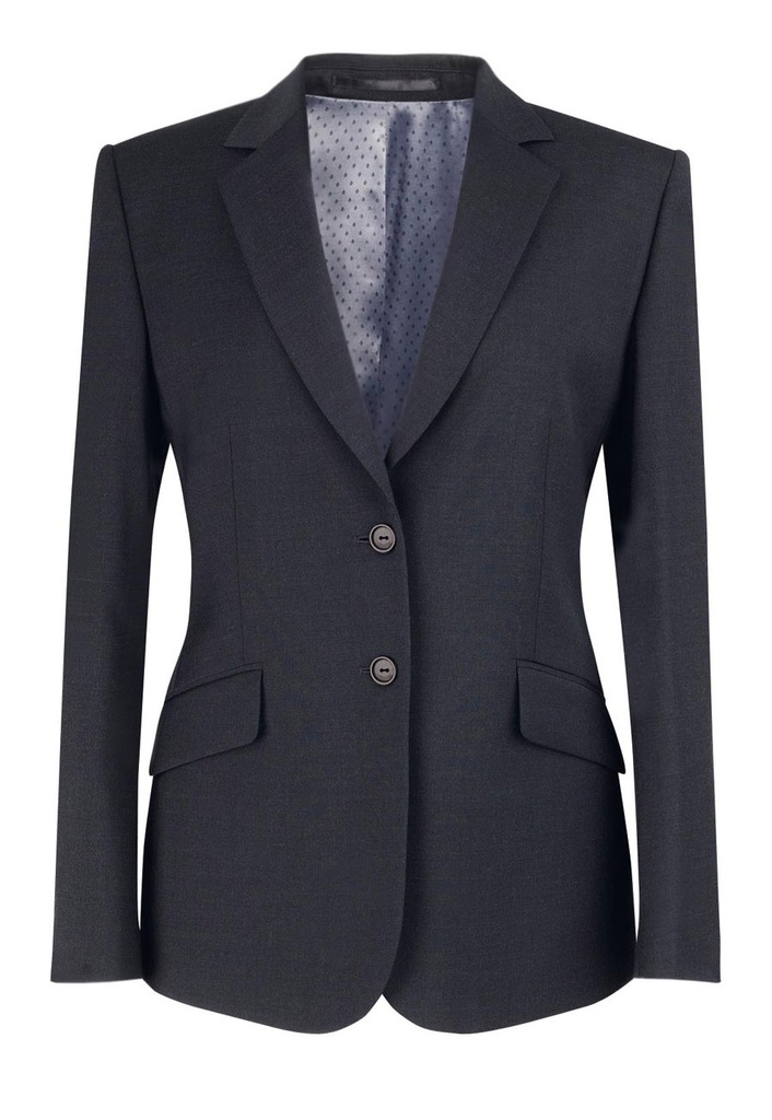 Hebe Classic Fit Jacket-Charcoal