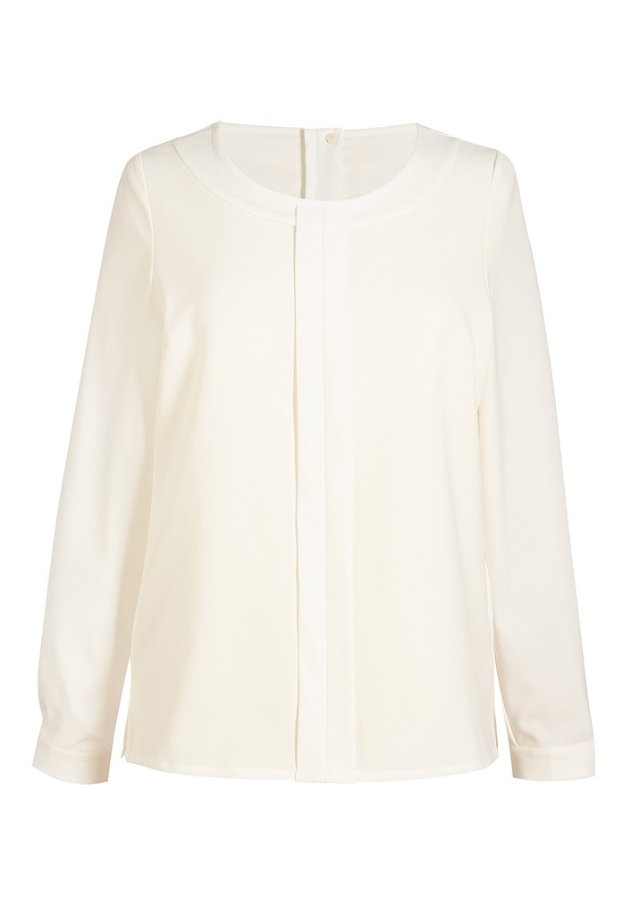 Riola L/S Crepe Blouse-Cream