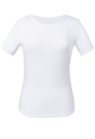 Sassa Round Neck Stretch Top-White