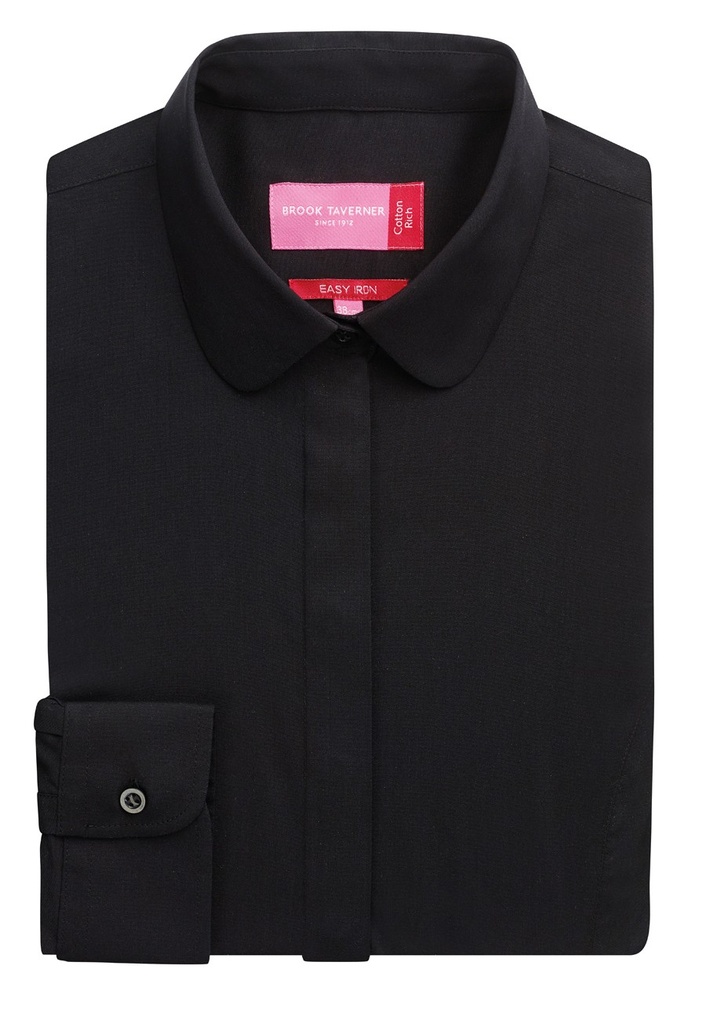 Trevi Ladies' L/S Blouse-Black