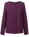 Roma L/S Crepe Blouse-Burgundy