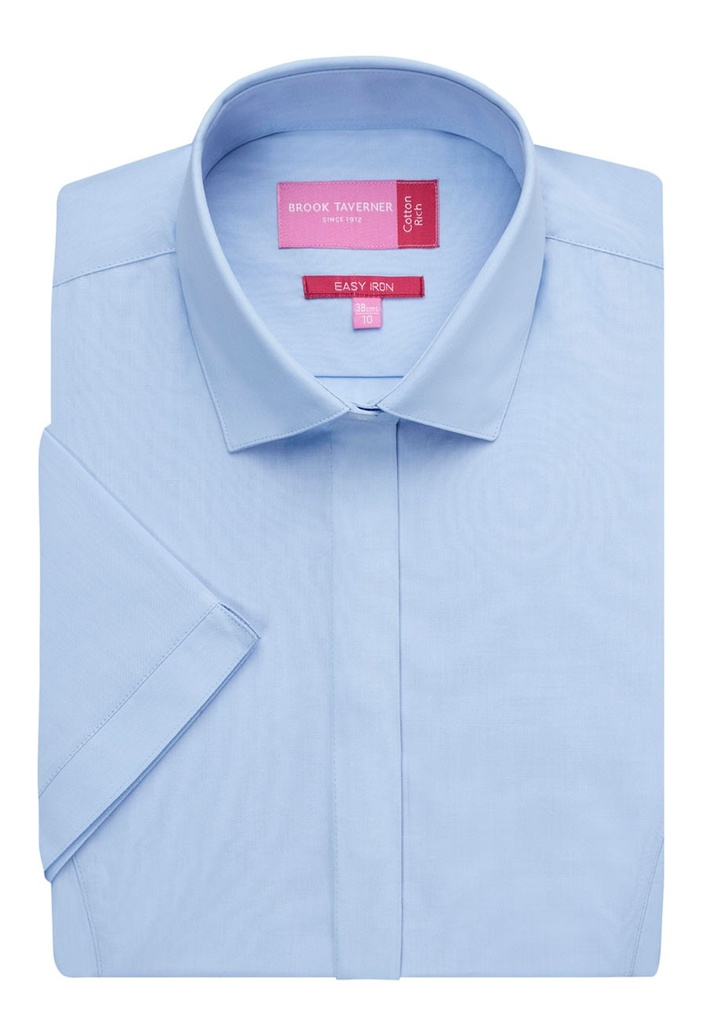 Modena Ladies' S/S Blouse-Blue