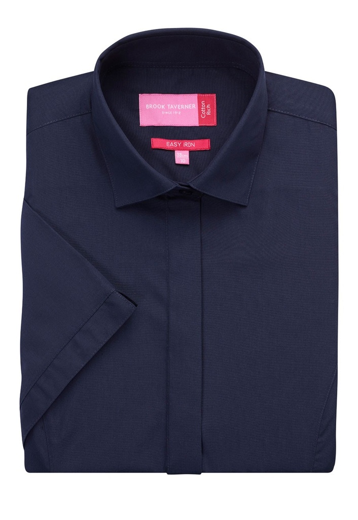 Modena Ladies' S/S Blouse-Navy