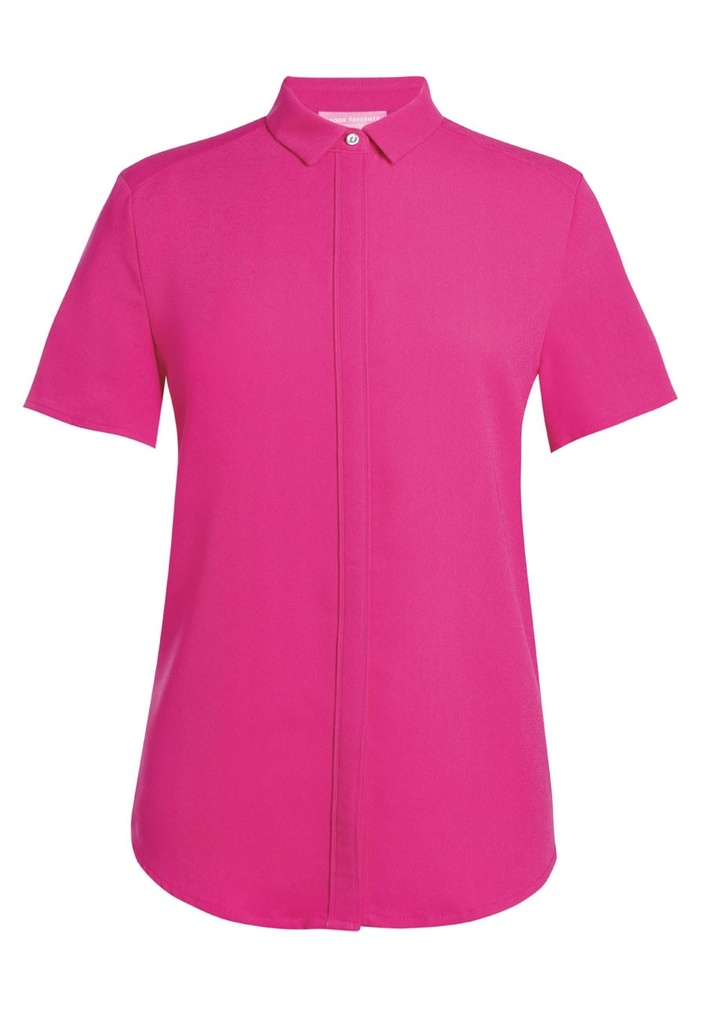 DISC Venezia S/S Crepe Blouse-Fuchsia