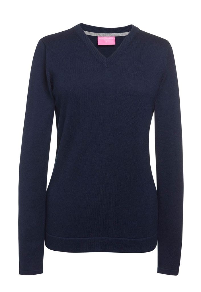 Atlanta V Neck Jumper-Navy