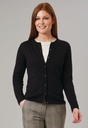 Seattle Crew Neck Cardigan-Black