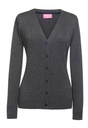 Augusta V Neck Cardigan-Charcoal