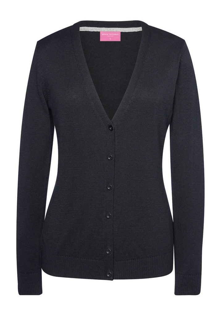Augusta V Neck Cardigan-Black