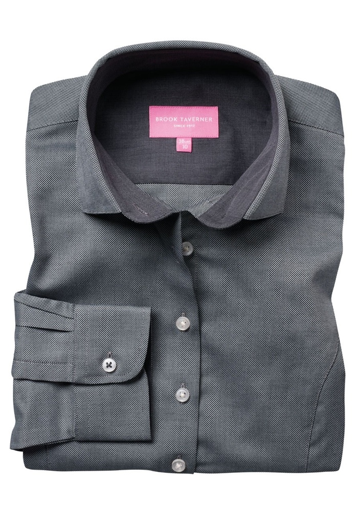 Aspen Ladies' L/S Blouse-Grey