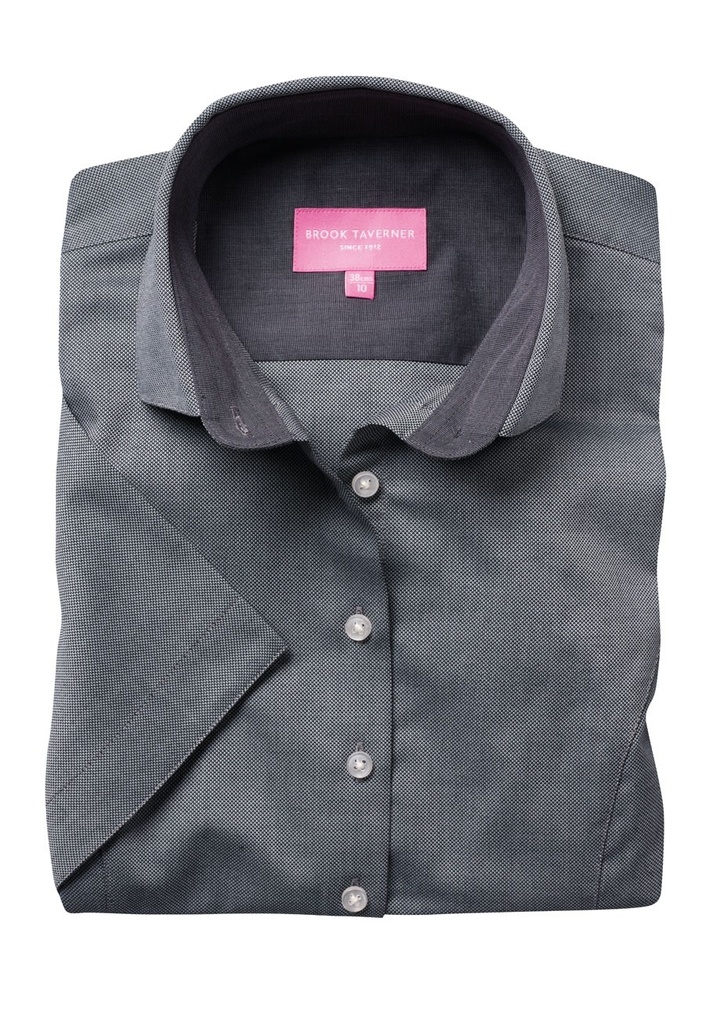Victoria Ladies' S/S Blouse-Grey