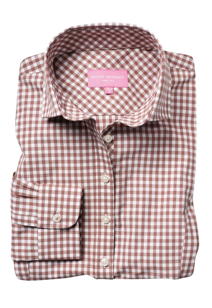 Kansas Ladies' L/S Blouse-Brown