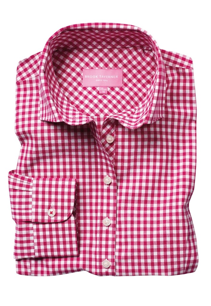 Kansas Ladies' L/S Blouse-Red