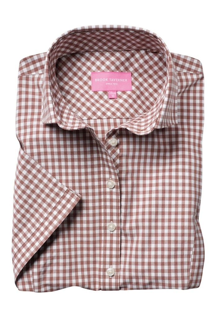 Tulsa Ladies' S/S Blouse-Brown