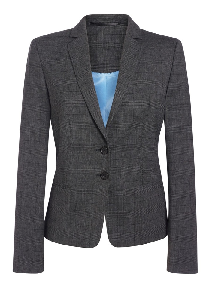Calvi slim fit jacket-Grey Check