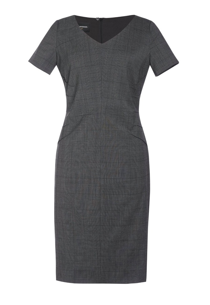 Diamante Dress-Grey Check