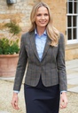Montreal Slim Fit Tweed Jacket-Grey/Brown