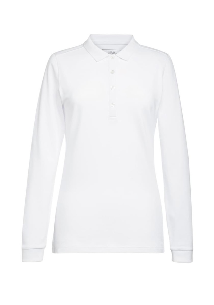 Anna L/S Polo Shirt-White