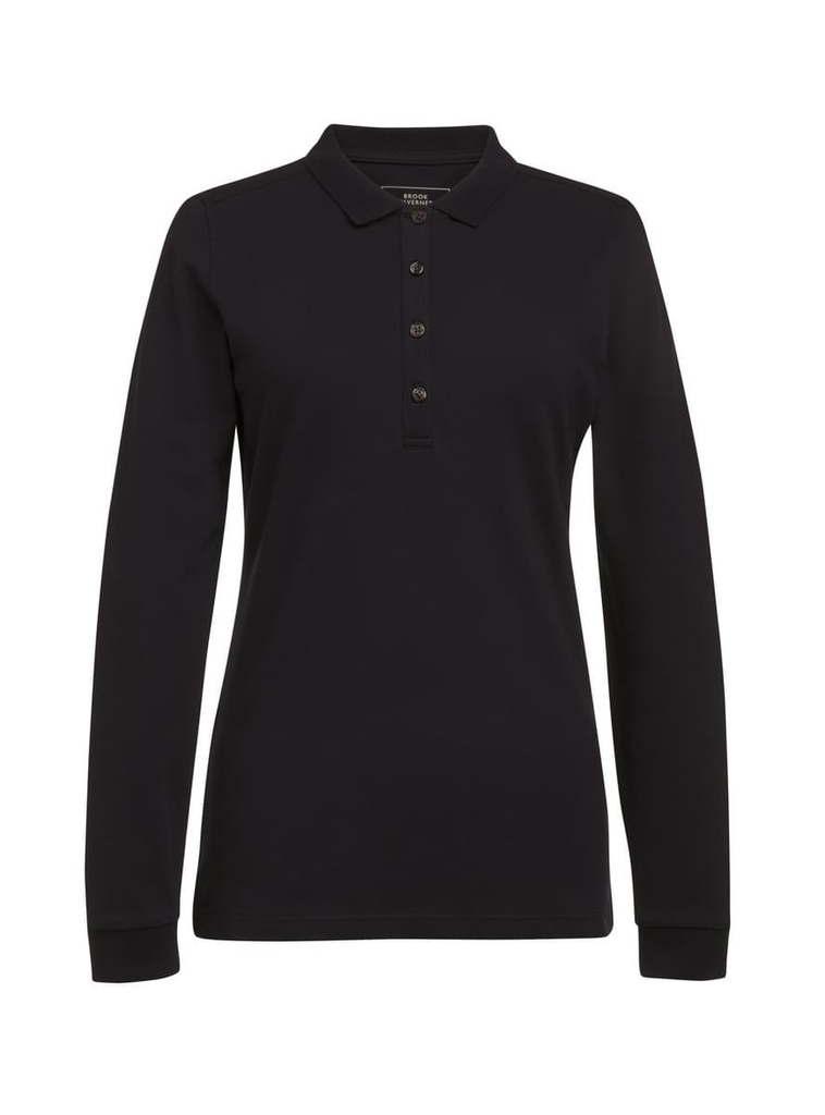 Anna L/S Polo Shirt-Black