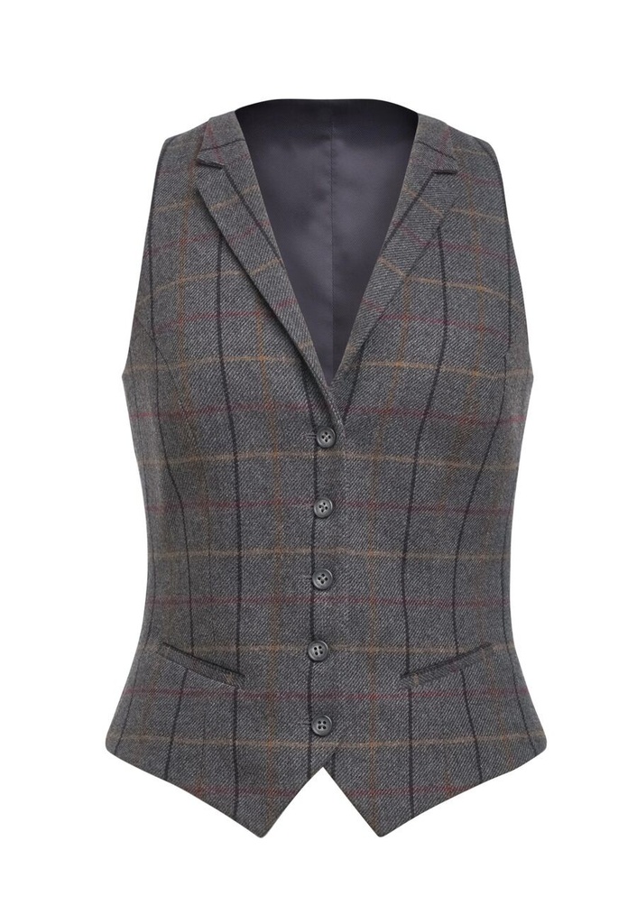 Greenville Tweed Waistcoat-Grey/Brown