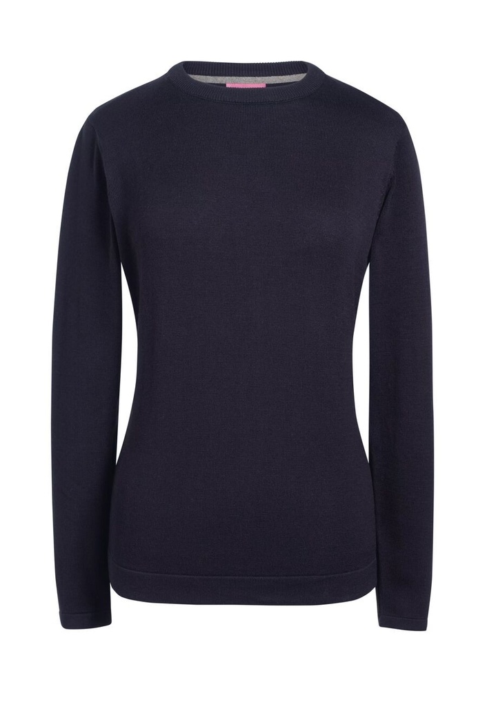 Helena Crew Neck Jumper-Navy