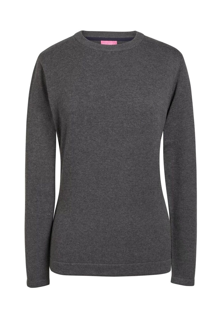 Helena Crew Neck Jumper-Charcoal