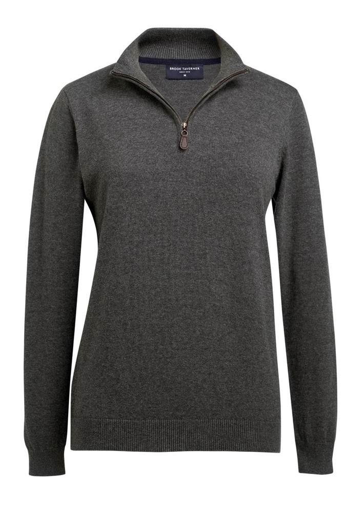 Taylor 1/4 Zip Jumper-Charcoal