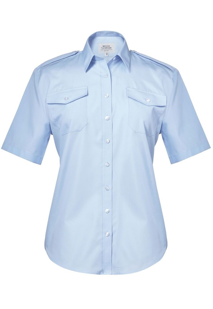 Hestia S/S Pilot Shirt-Blue