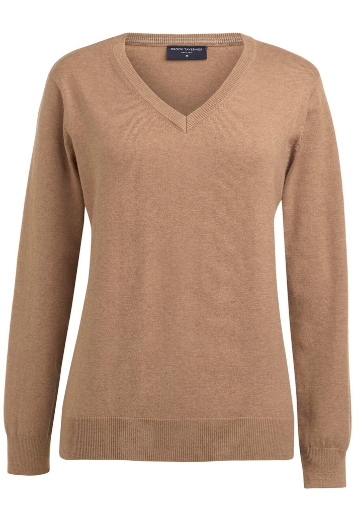 Riga V Neck Jumper-Oatmeal