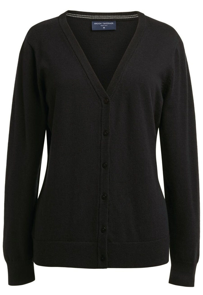 Sofia V Neck Cardigan-Black