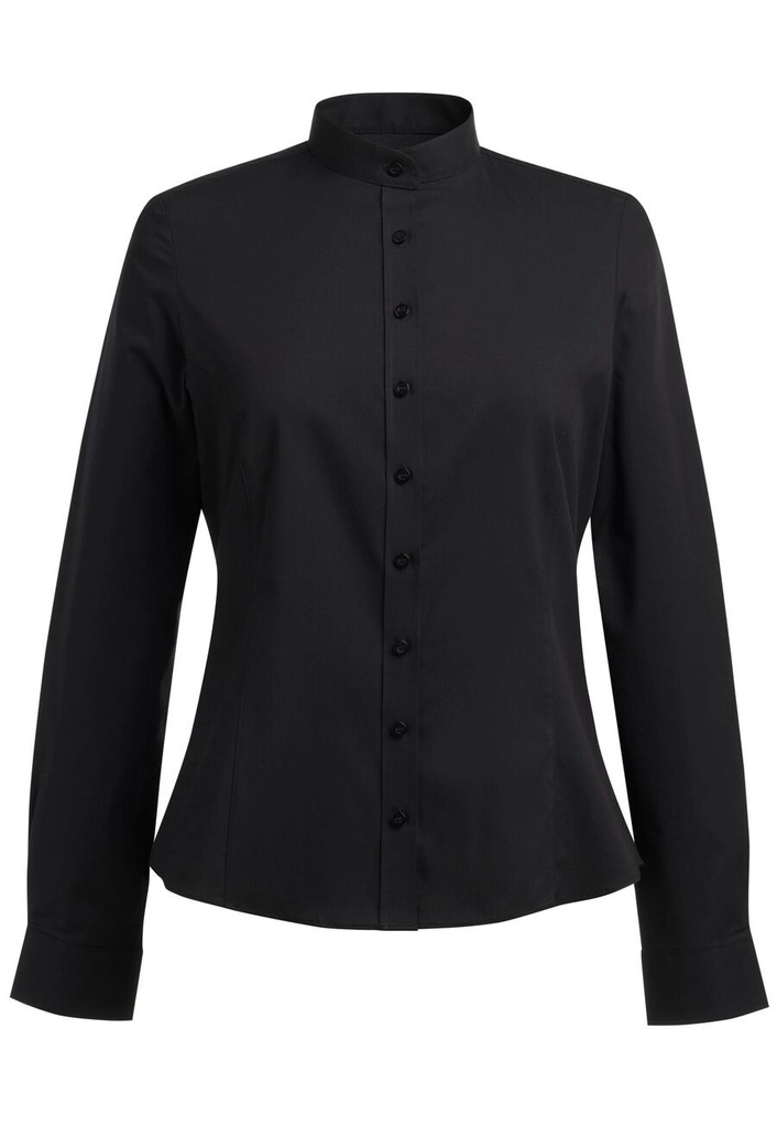 Amelia Ladies' L/S Blouse-Black