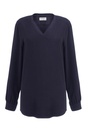 Como L/S Crepe Blouse-Navy