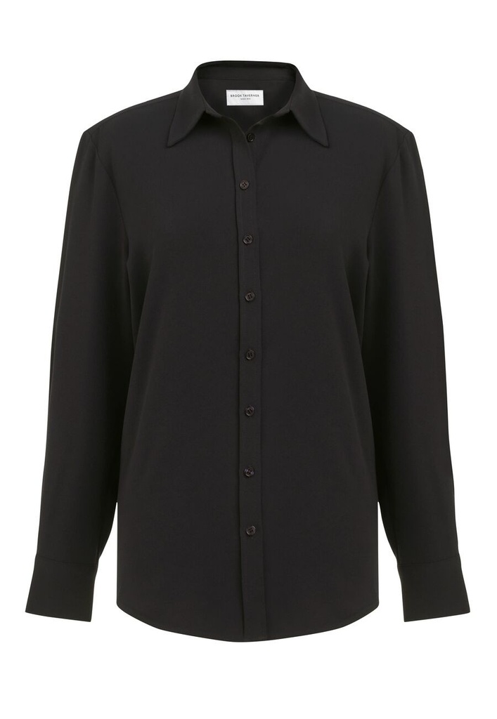 Bergamo L/S Crepe Blouse-Black