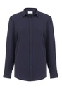 Bergamo L/S Crepe Blouse-Navy