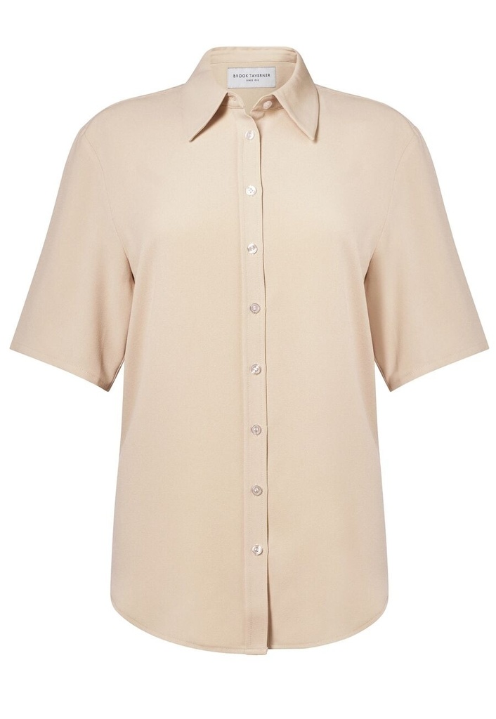 Garda S/S Crepe Blouse-Putty