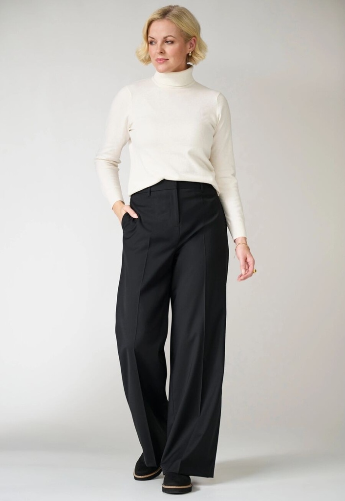 Bella Wide Leg Trouser-Black