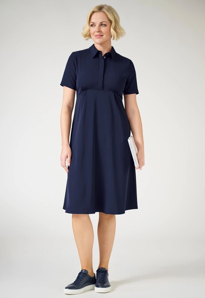 Gemini Shirt Dress S/S-Navy