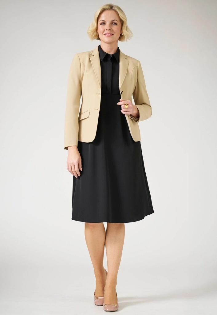 Gemini Shirt Dress S/S-Sand