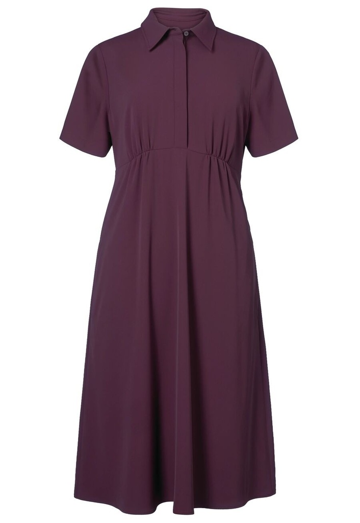 Gemini Shirt Dress S/S-Burgundy