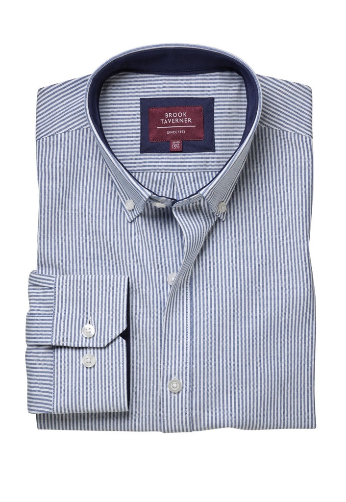 Lawrence Men's L/S Shirt-Navy Strip