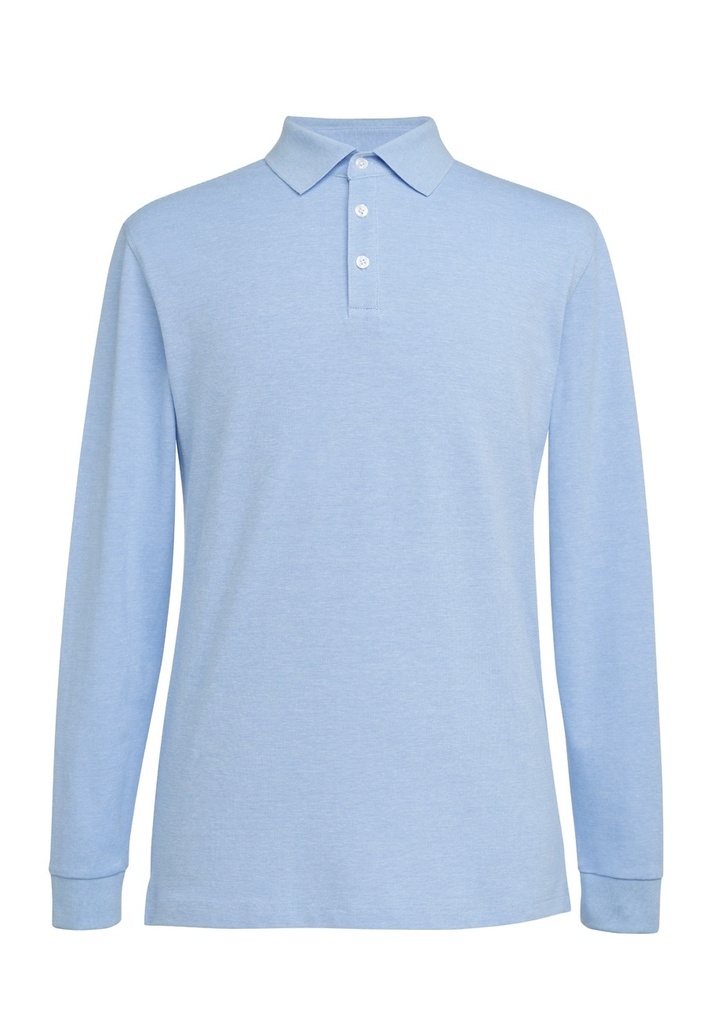 Frederick L/S Polo Shirt-Sky Marl
