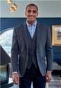 Lucio Slim Fit Jacket-Navy Check