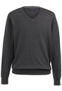 Berlin V Neck Jumper-Charcoal