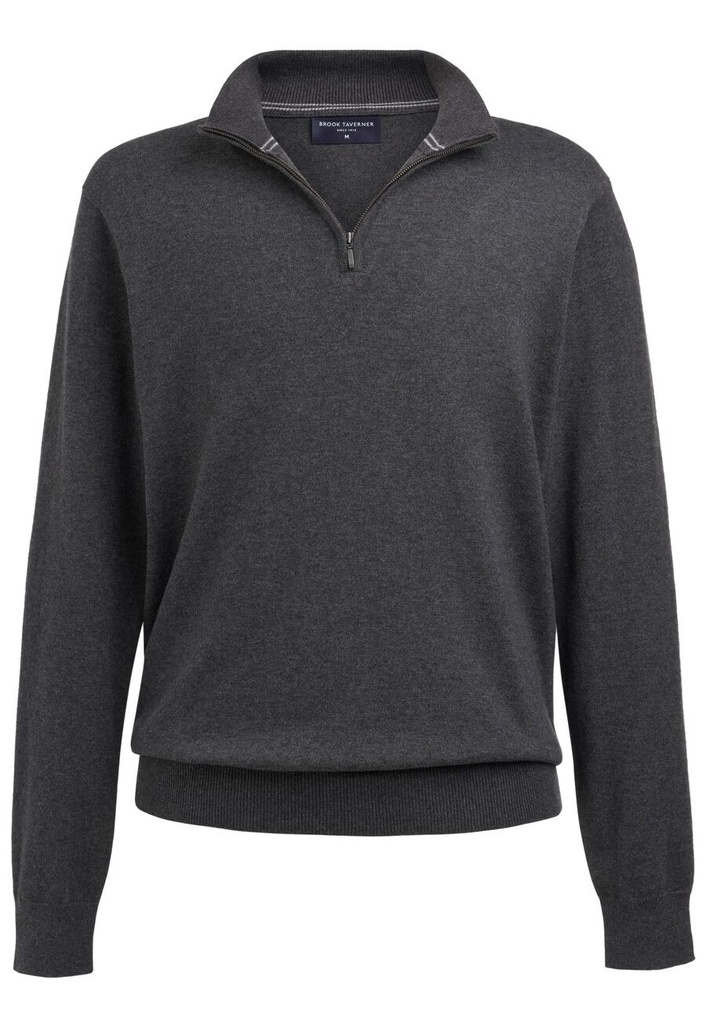 Copenhagen 1/4 Zip Jumper-Charcoal