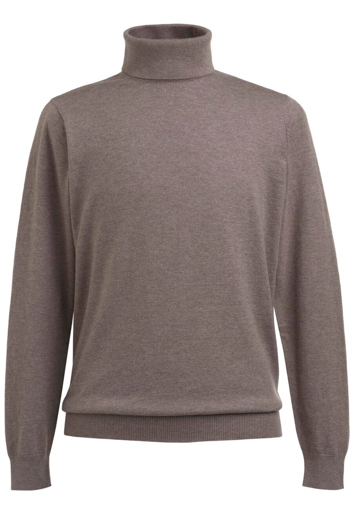 Oslo Roll Neck Jumper-Taupe