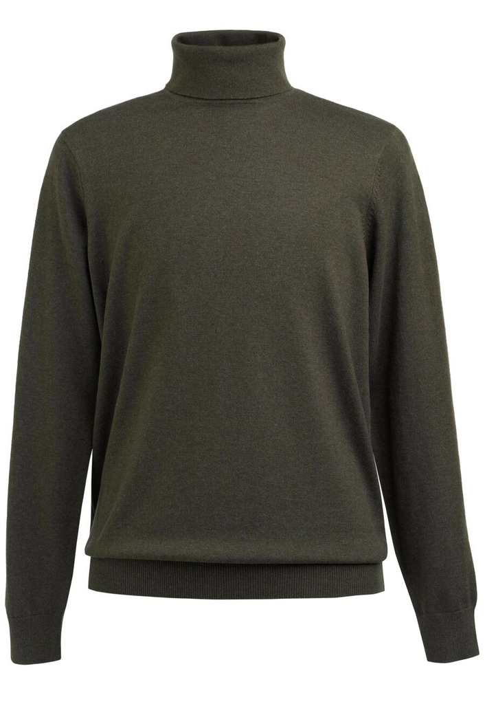 Oslo Roll Neck Jumper-Moss