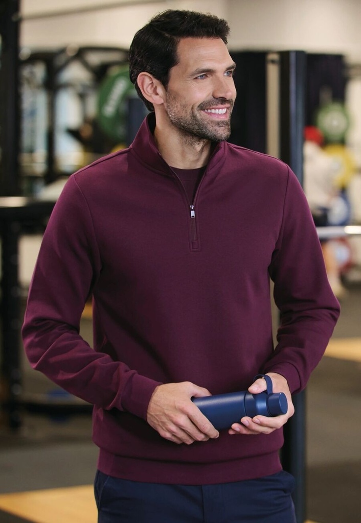 Oakland 1/4 Zip Sweatshirt-Light Grey