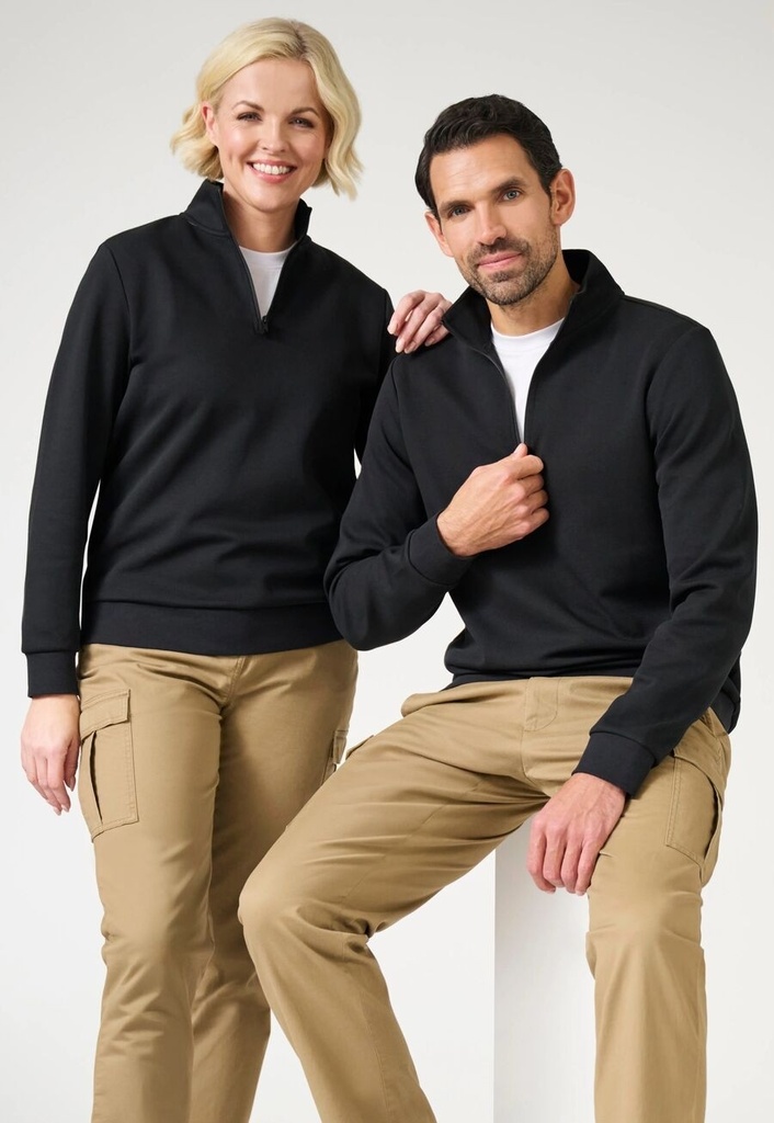 Oakland 1/4 Zip Sweatshirt-Black
