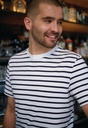 NEW Edmund S/S Breton Top-White/Navy