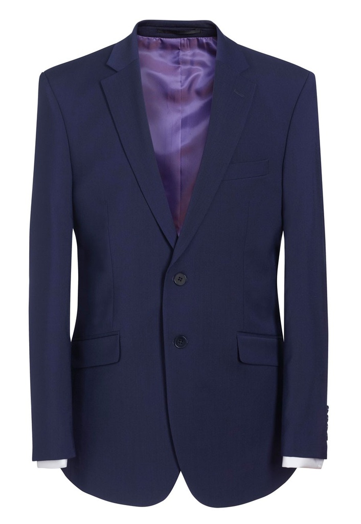 Avalino Tailored Fit Jacket-Mid Blue