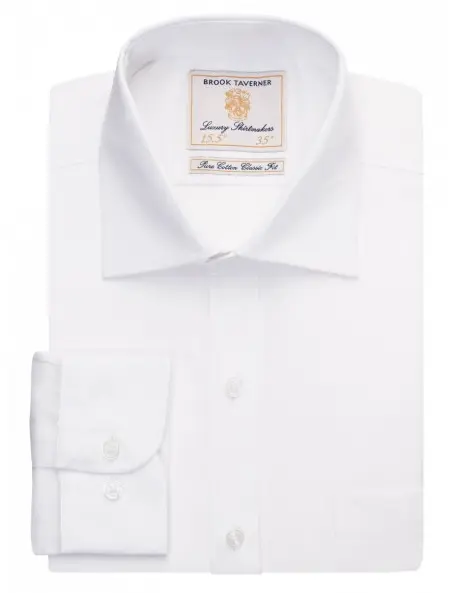 Cheadle single cuff shirt-White Pop